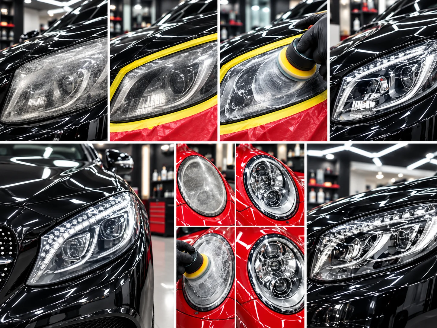 Recondiționare faruri auto la Detailing Caffe